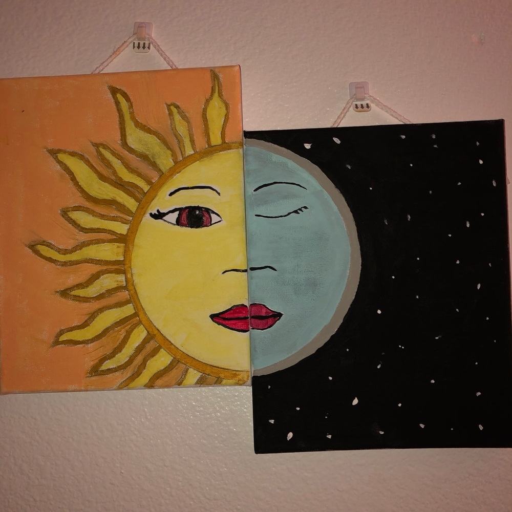 Accepting offers 4 sun & moon painting